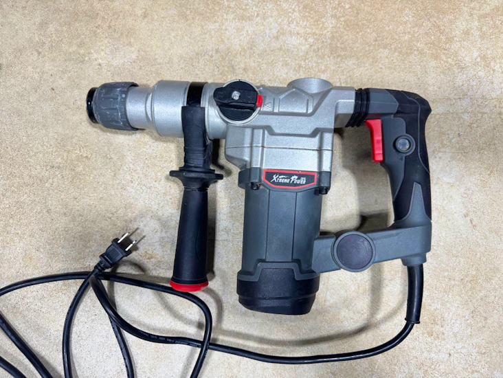 Electric rotary demolition chipping hammer 1-1/4" combination rotary hammer drilling chisels & drill bits set with case