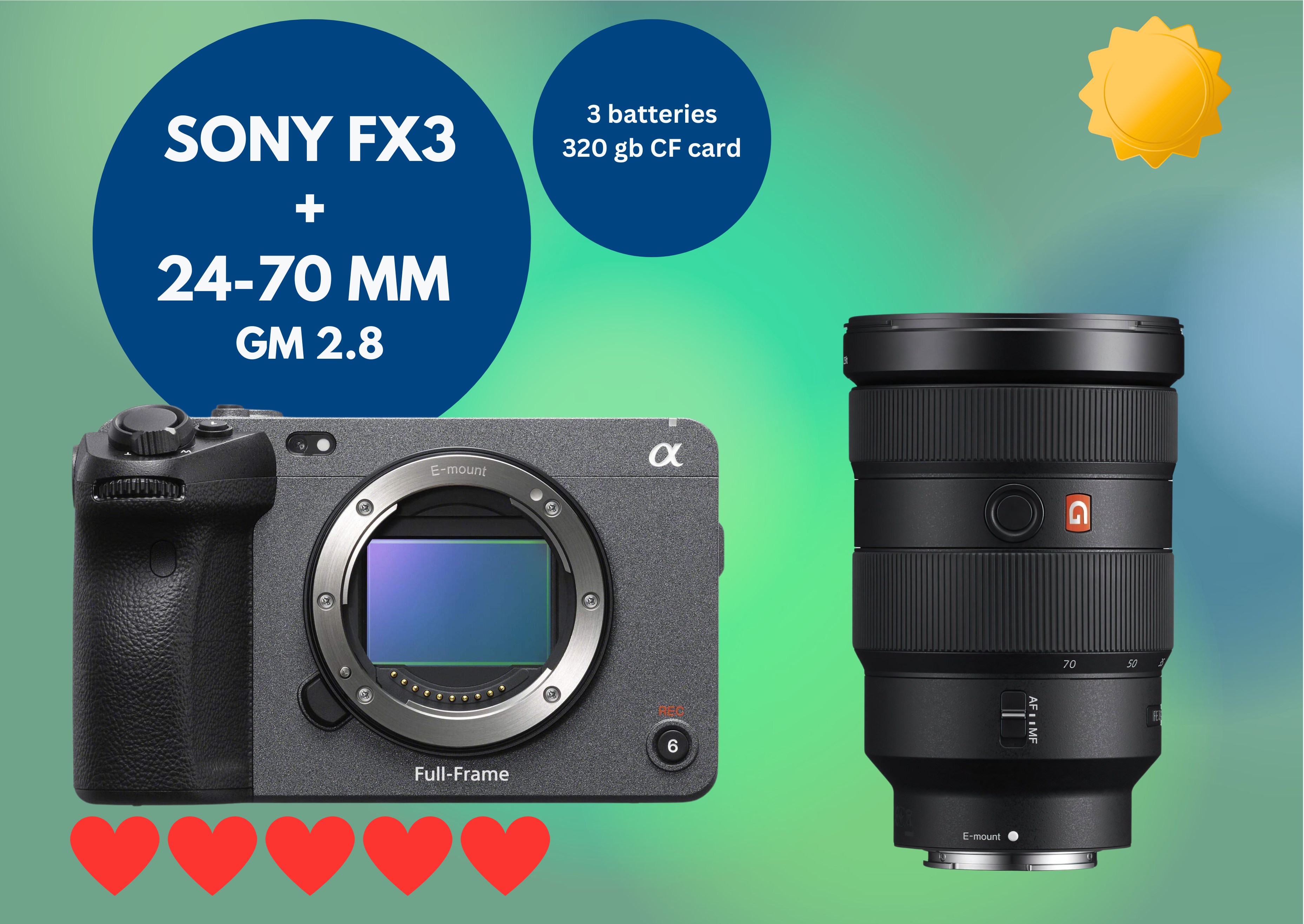 Sony fx 3 + sony 24-70mm gm