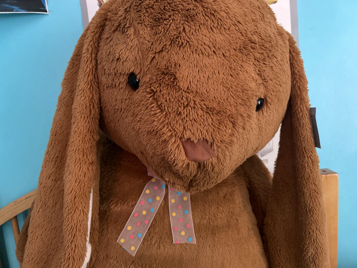 Giant stuffed bunny