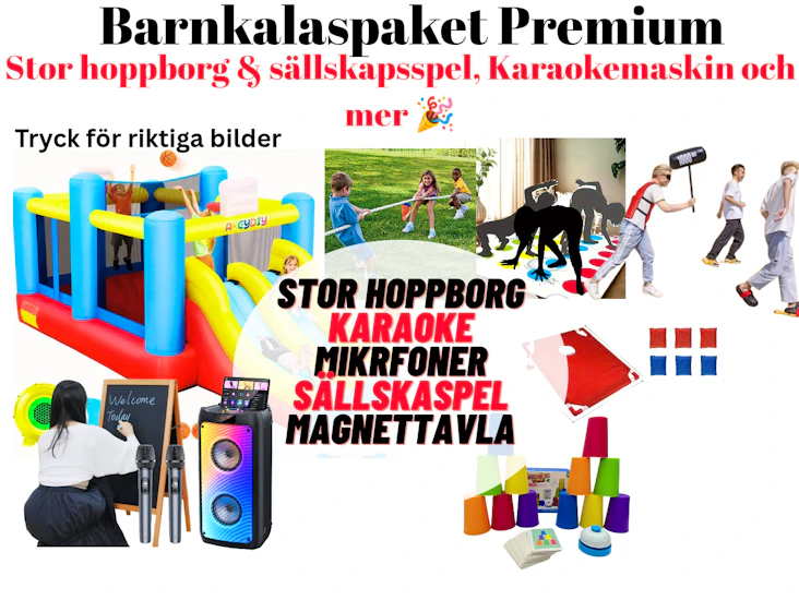 Barnkalaspaket premium – för det ultimata barnkalaset/festen 🎊🌟