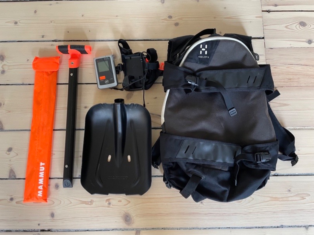 Lavinutr.: transceiver, rygga, sond & spade  