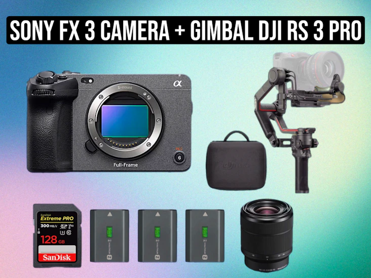Sony fx3 fx-3 cinema camera + dji rs3 pro gimbal | full frame 4k mirrorless | fx3 / fx 3 / cinema camera / gimbal kit / dji rs 3 pro / stabiliser (sony fx3 / fx-3 / cinema camera / full frame / 4k / mirrorless / dji rs3 pro / rs 3 pro )