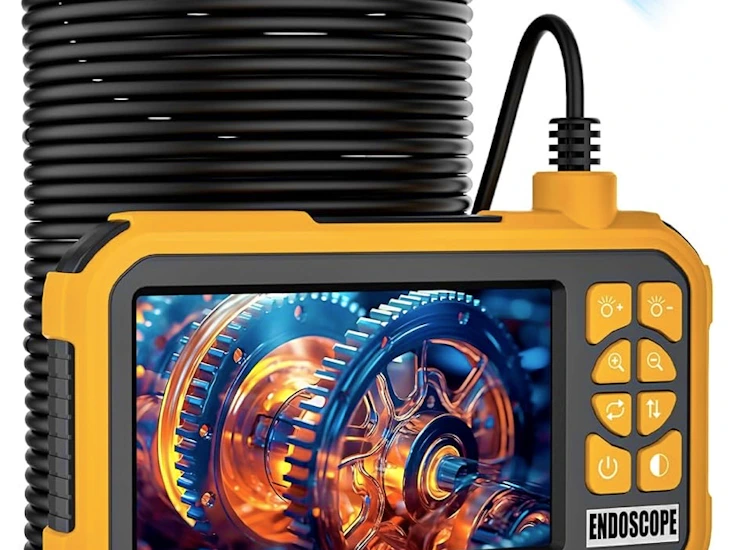 Endoskopkamera, 20 m kabel och skärm