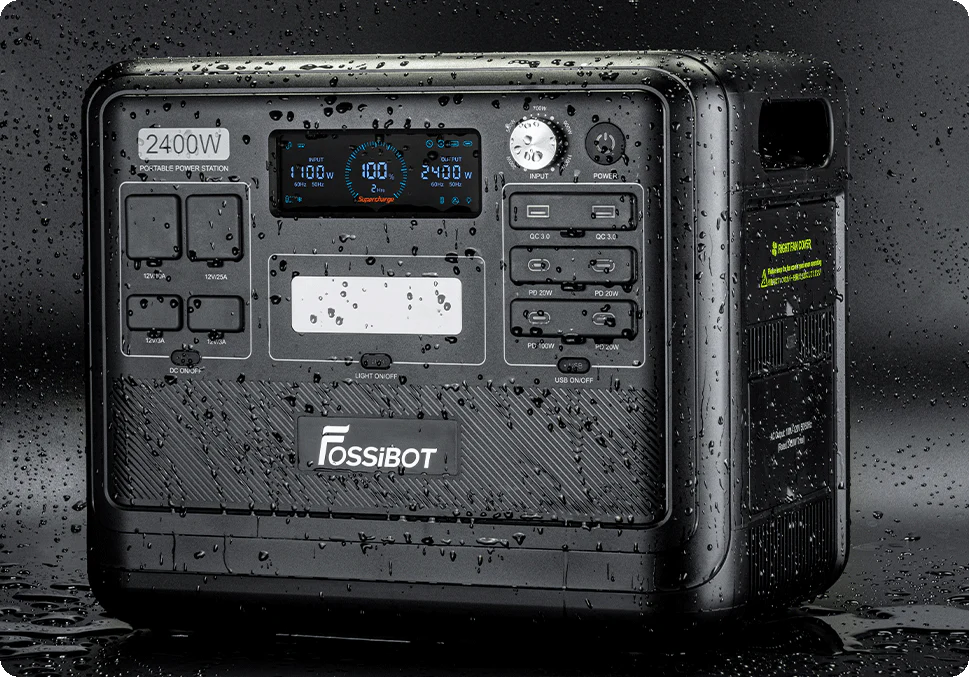 2400w kraftfull portabel elstation/powerstation på (2048wh)