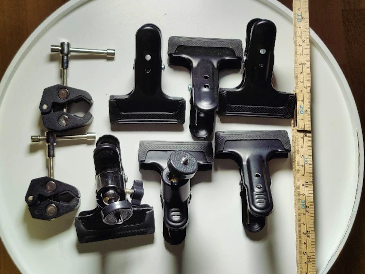 Metal clamps set