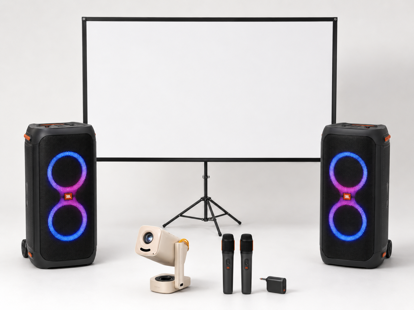 Jbl karaoke & kotiteatteripaketti vuokraan 🔊📽️🎤
