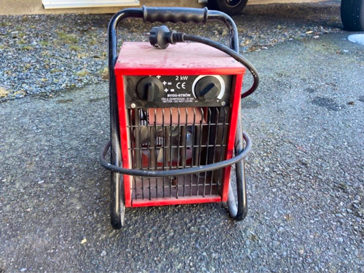 Värmefläkt/byggfläkt 2kw ställbar