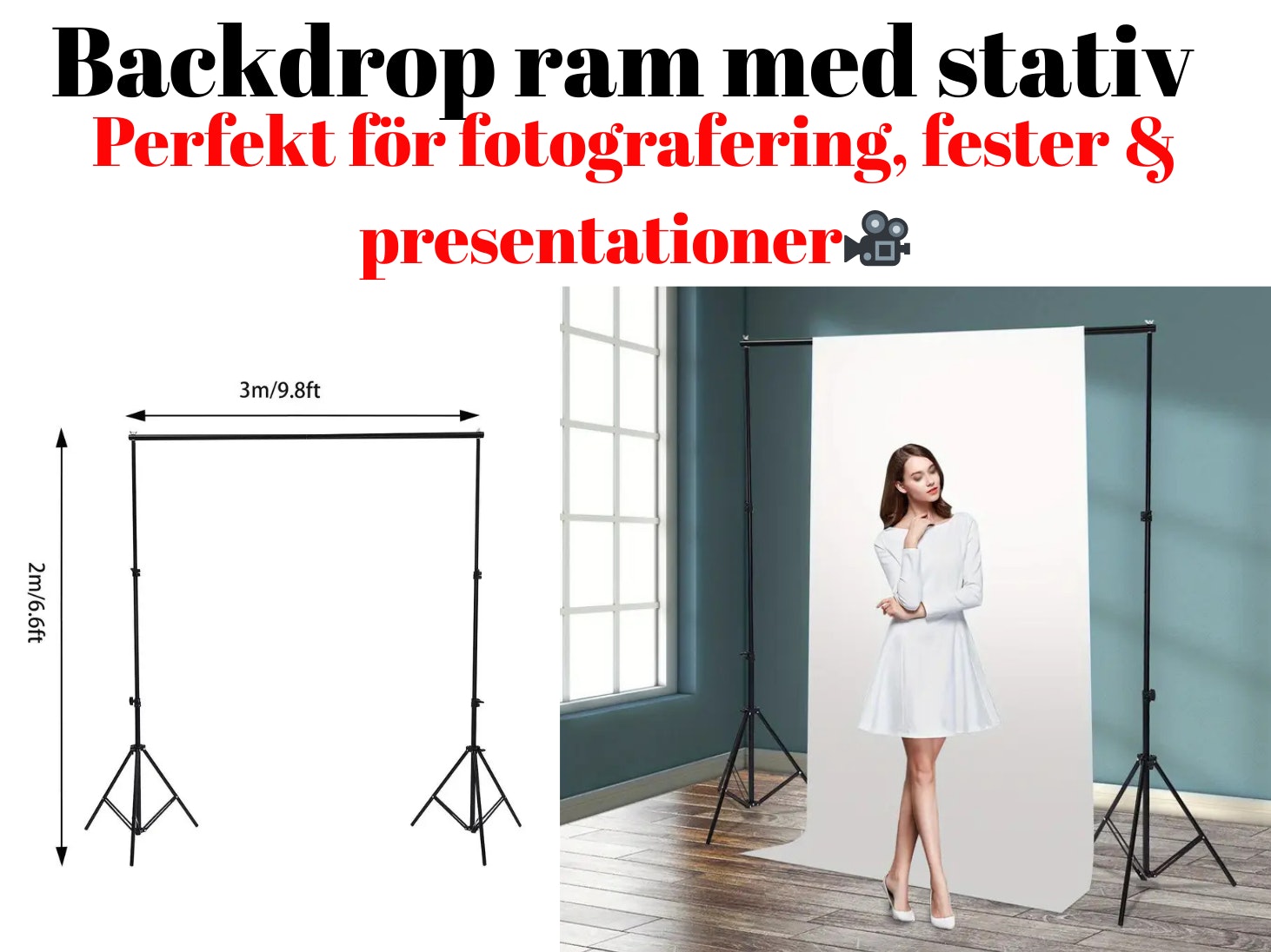 02#justerbart backdrop-system (med stativ)