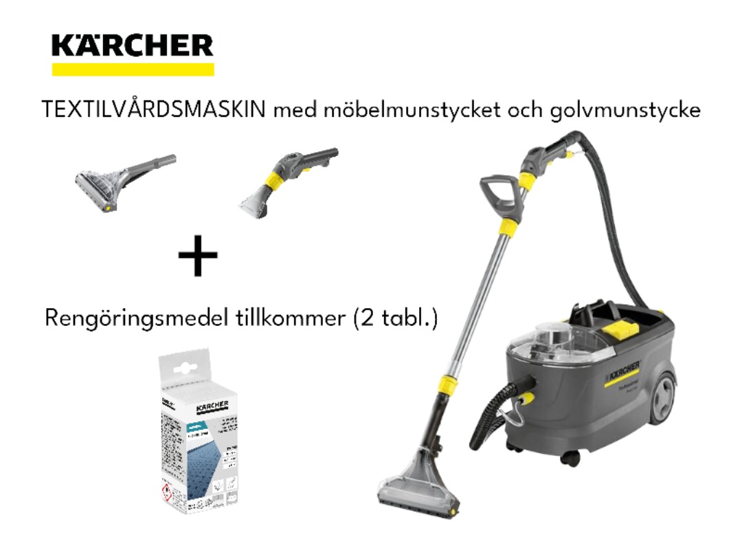Kraftig kärcher textilvårdsmaskin puzzi 10/1