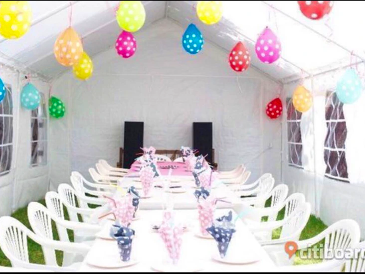 Partytält 4 x 8 m att hyra