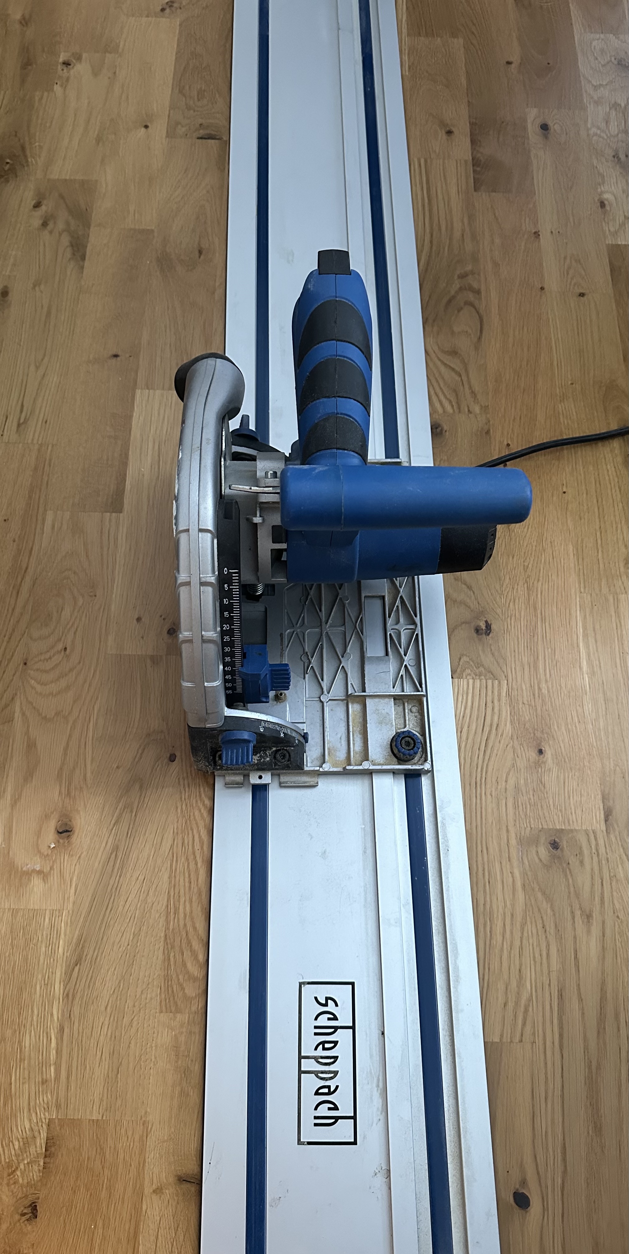 Scheppach pl55 sänksåg + 140 cm styrskena