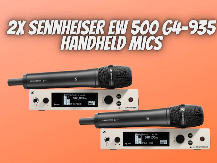 2x senhaiser handheld microphone - 500 g4-935-gbw