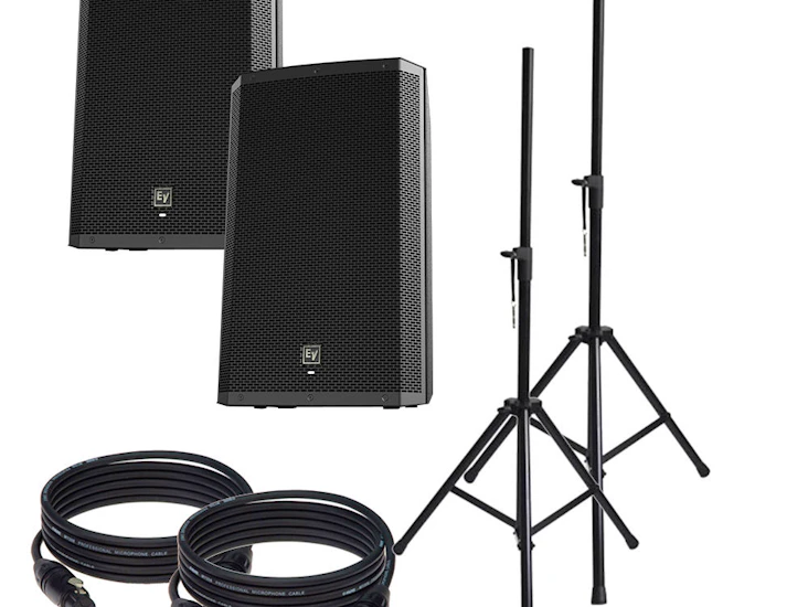 (2) electro-voice zlx-12bt 12 inch powered speakers w/bluetooth