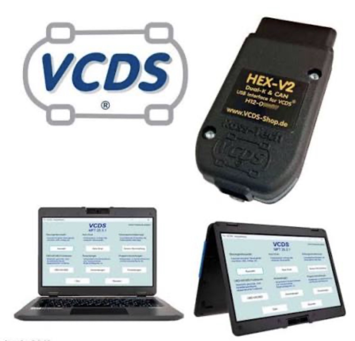 Vcds hex v2 diagnoseverktøy – vag (vw audi skoda seat) + laptop