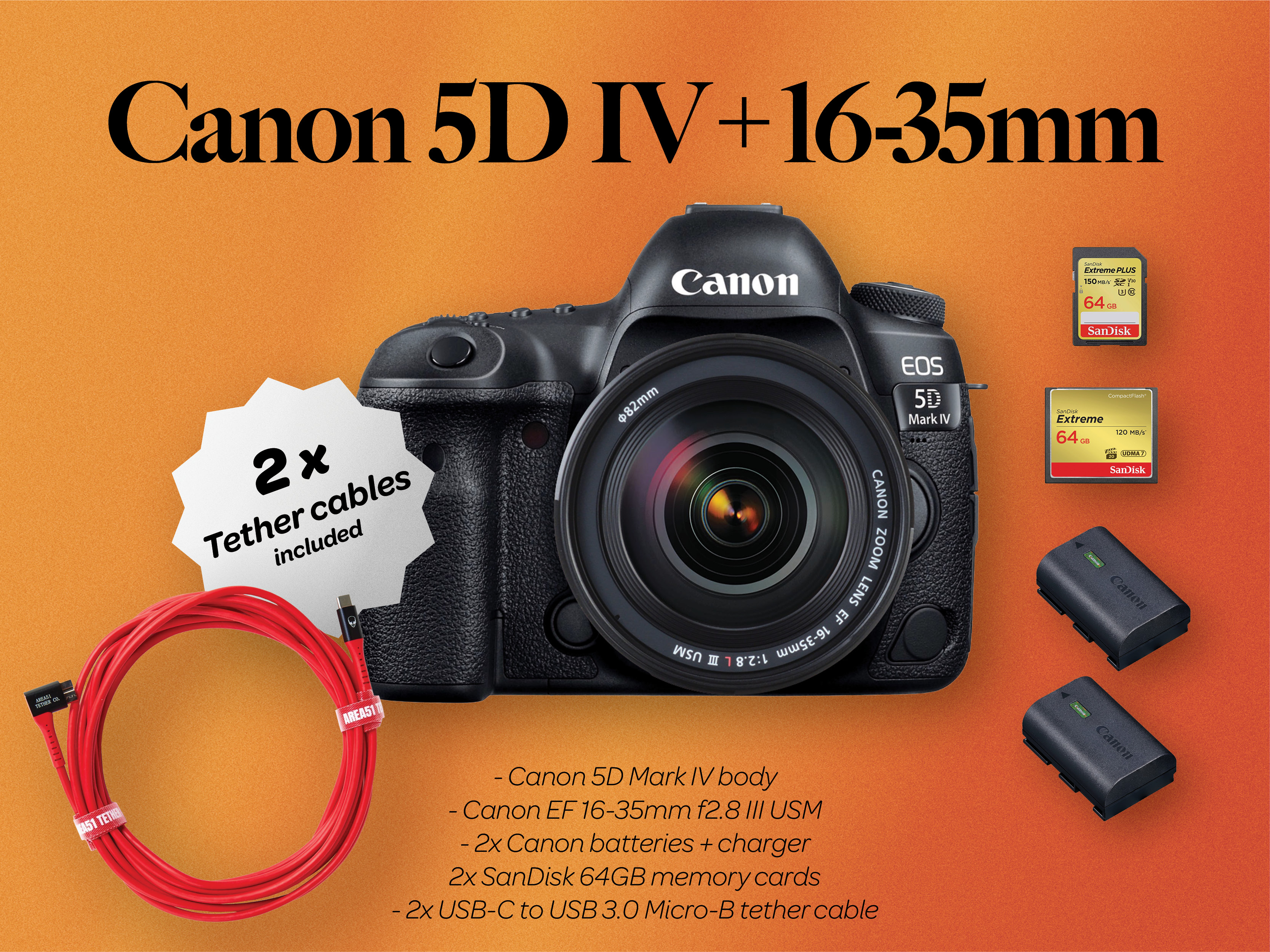 Canon 5d mark iv body + ef 16-35mm f2.8 iii lens (canon 5d iv 16-35)