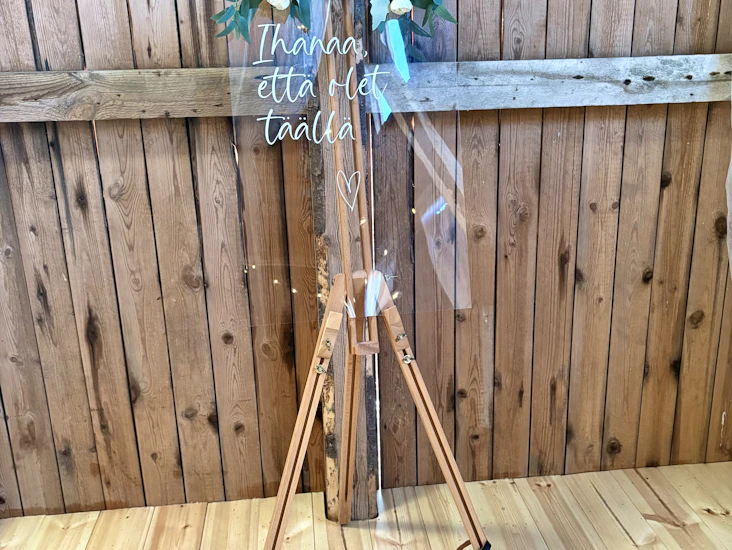 Maalusteline+akryylikyltti+kukka