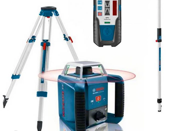 Komplett rotationslaser på stativ