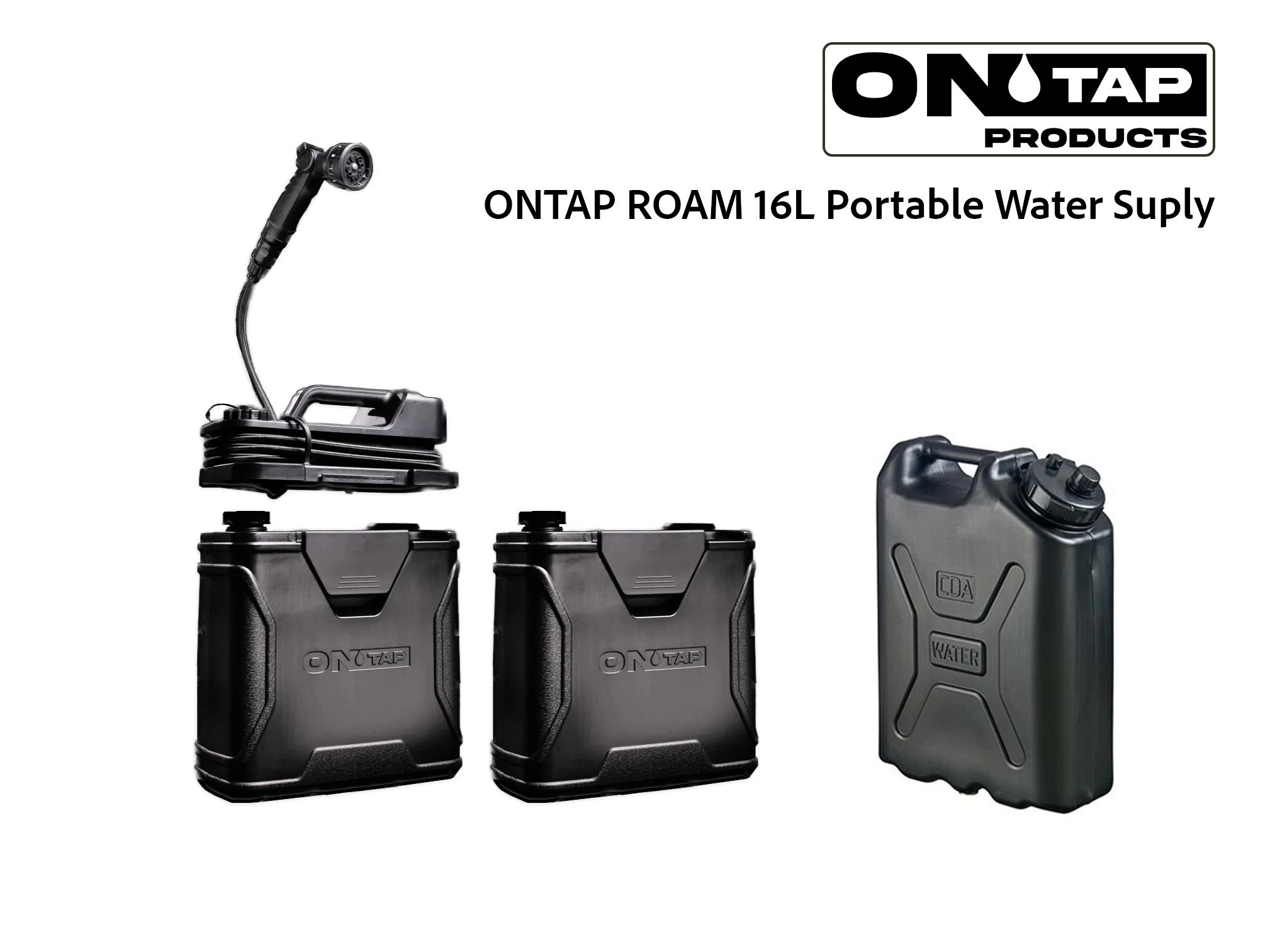 Ontap - roam off-grid electronic water system / shower / portable
