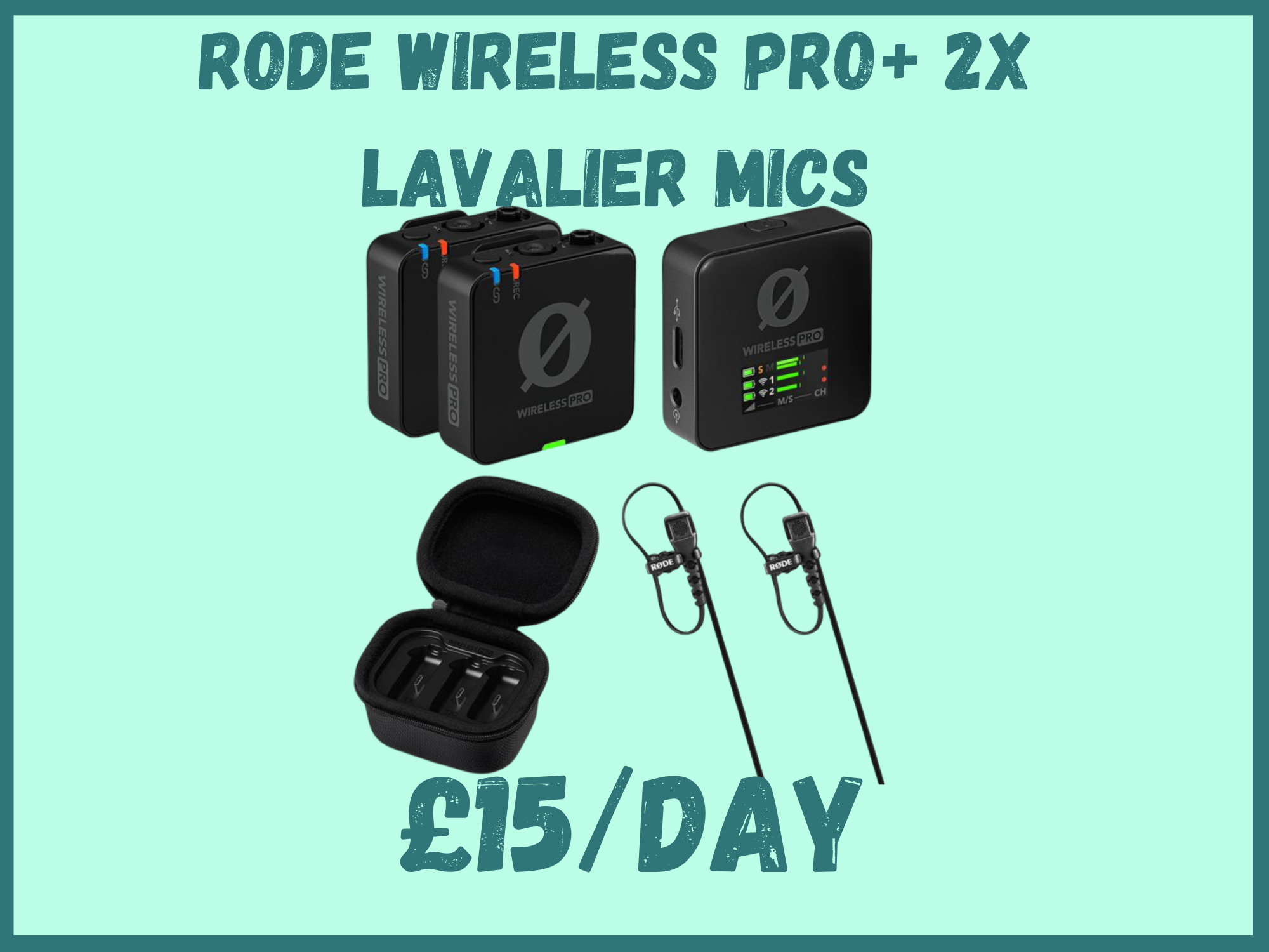 Rode wireless pro and 2x lavalier mics