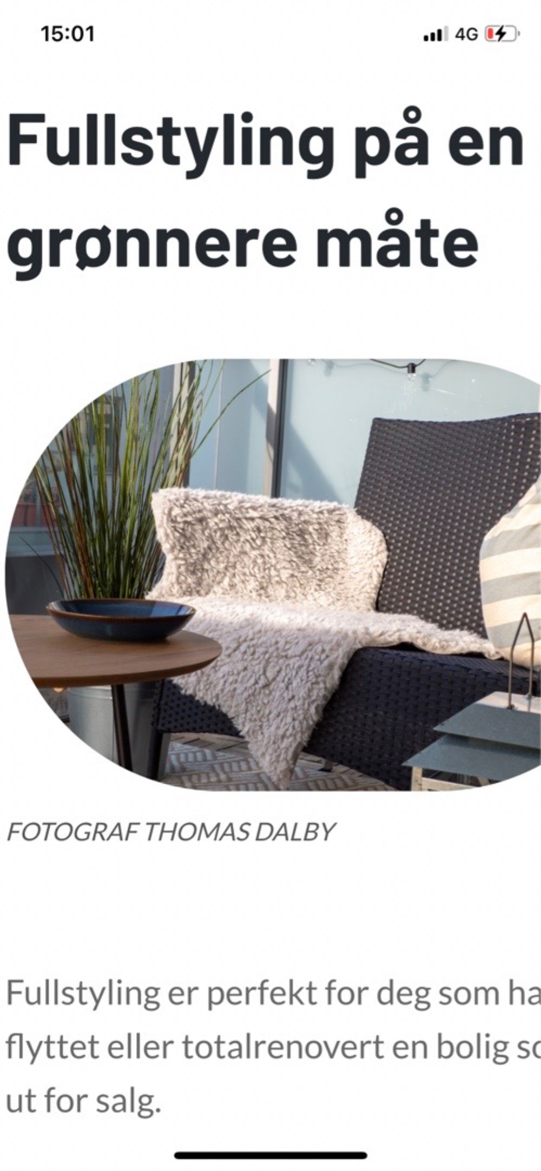 Interiør, møbler og styling 