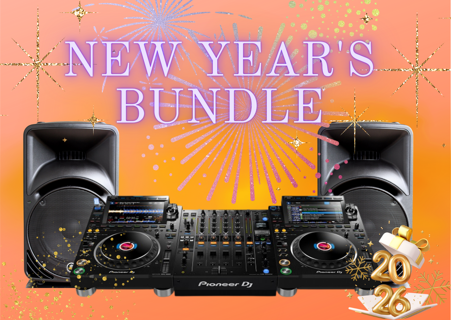 New years bundle 2x pioneer cdj-3000 + djm-a9 mixer + 2x mackie 450 speakers