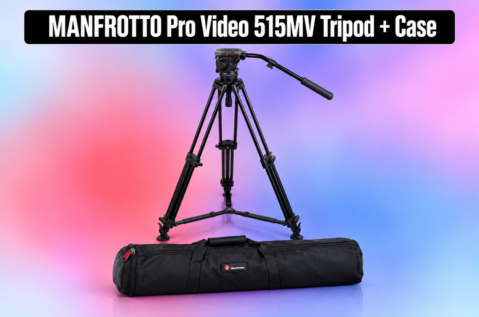 Manfrotto pro video 515mv tripod + 503 fluid head and case | professional video