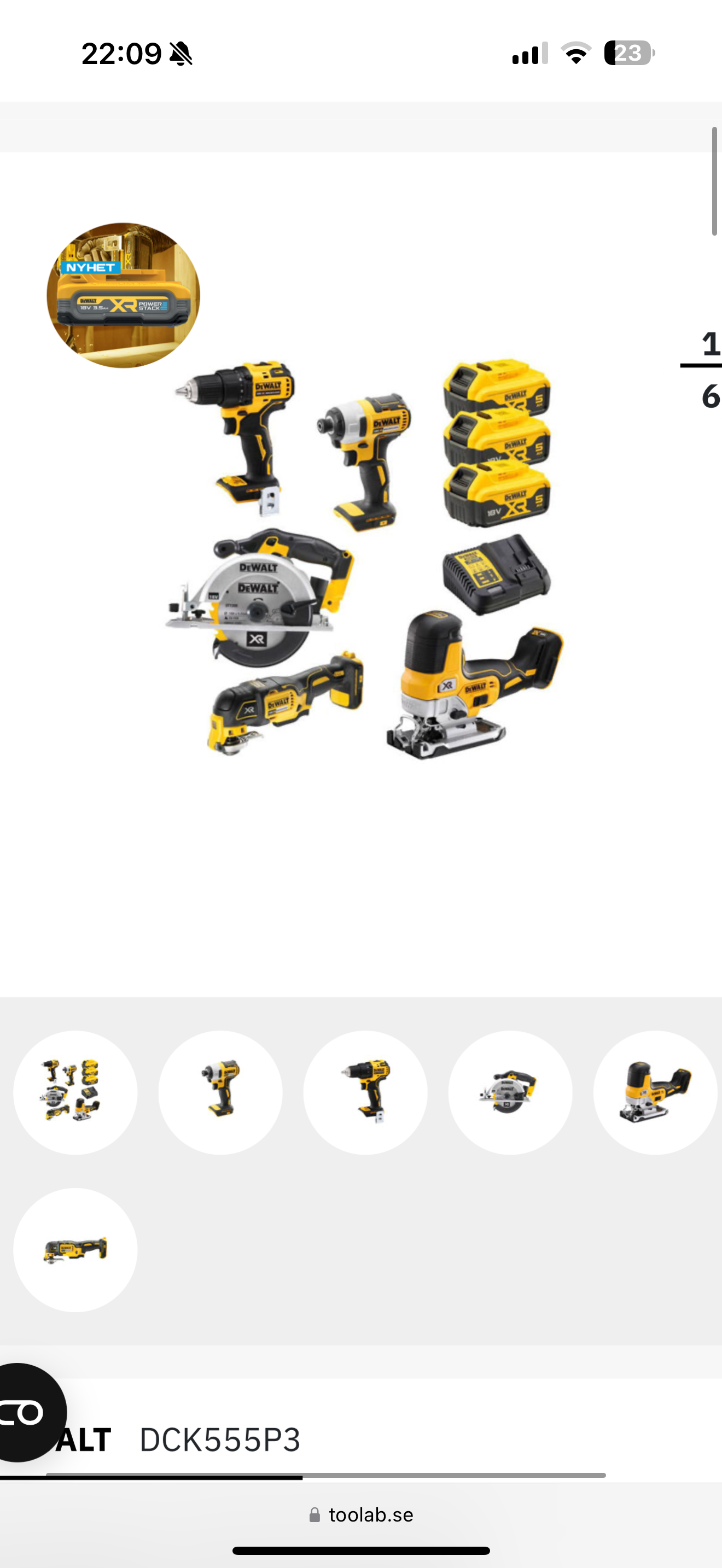 Dewaltverktygspaket 18v xr 3x5,0ah slagskruvdragare  borrskruvdragare. cirkelsåg sticksåg  multiverktyg