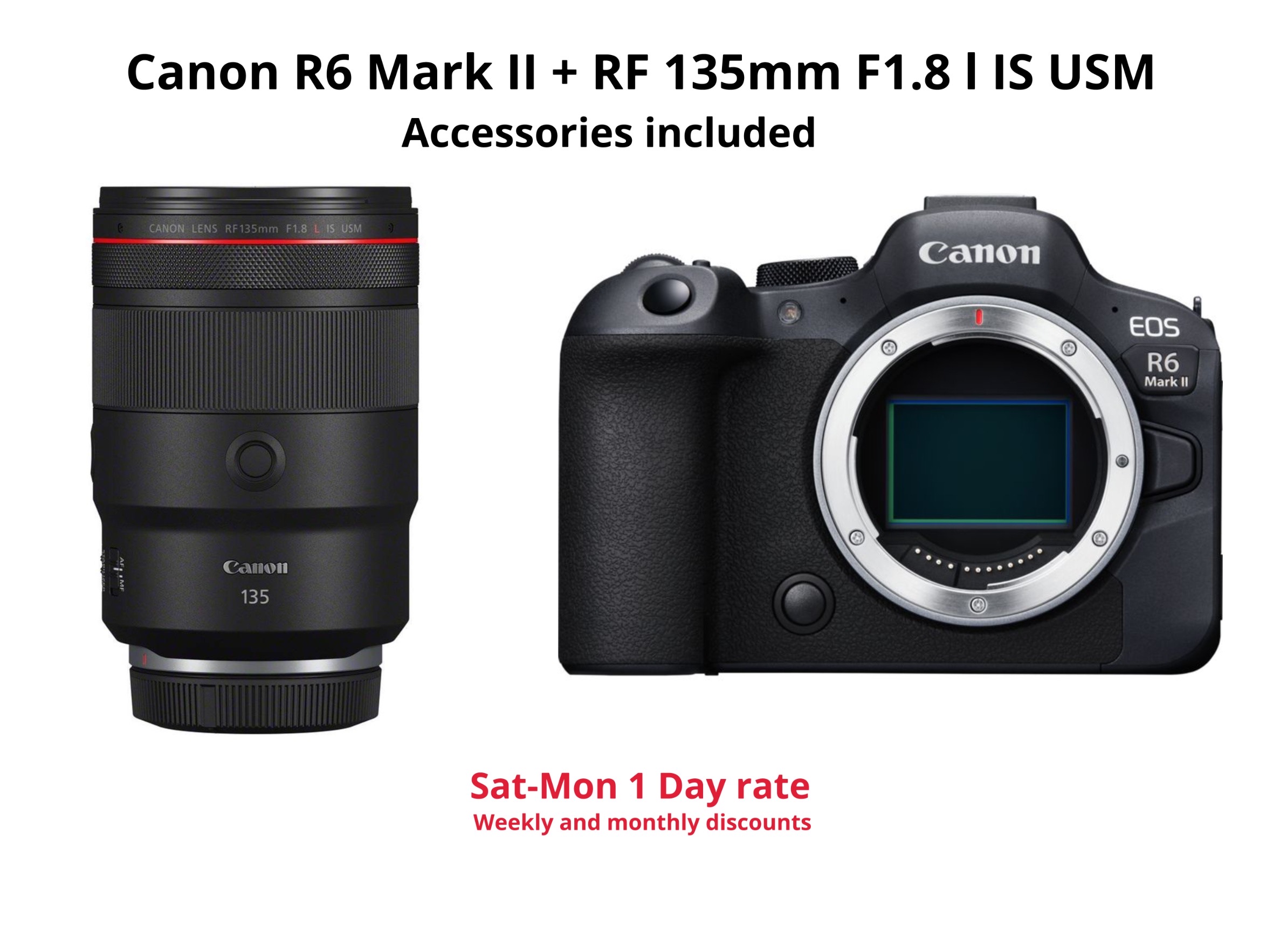 Canon r6 mark ii + rf 135mm 1.8 