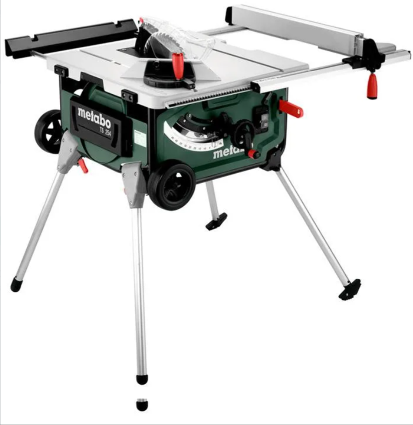 Proffsig bordssåg metabo ts 254 (2000w) – med stativ & trolleyfunktion
