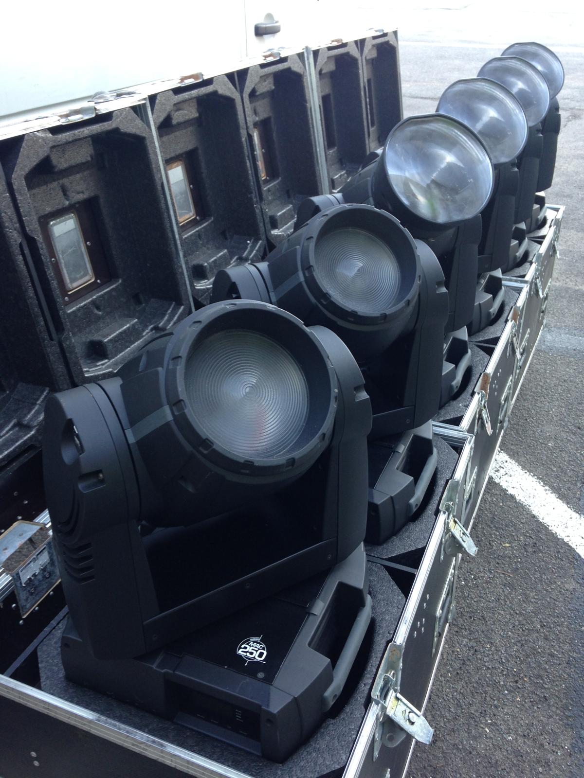 4x martin mac 250 beam moving head lights – legacy stock