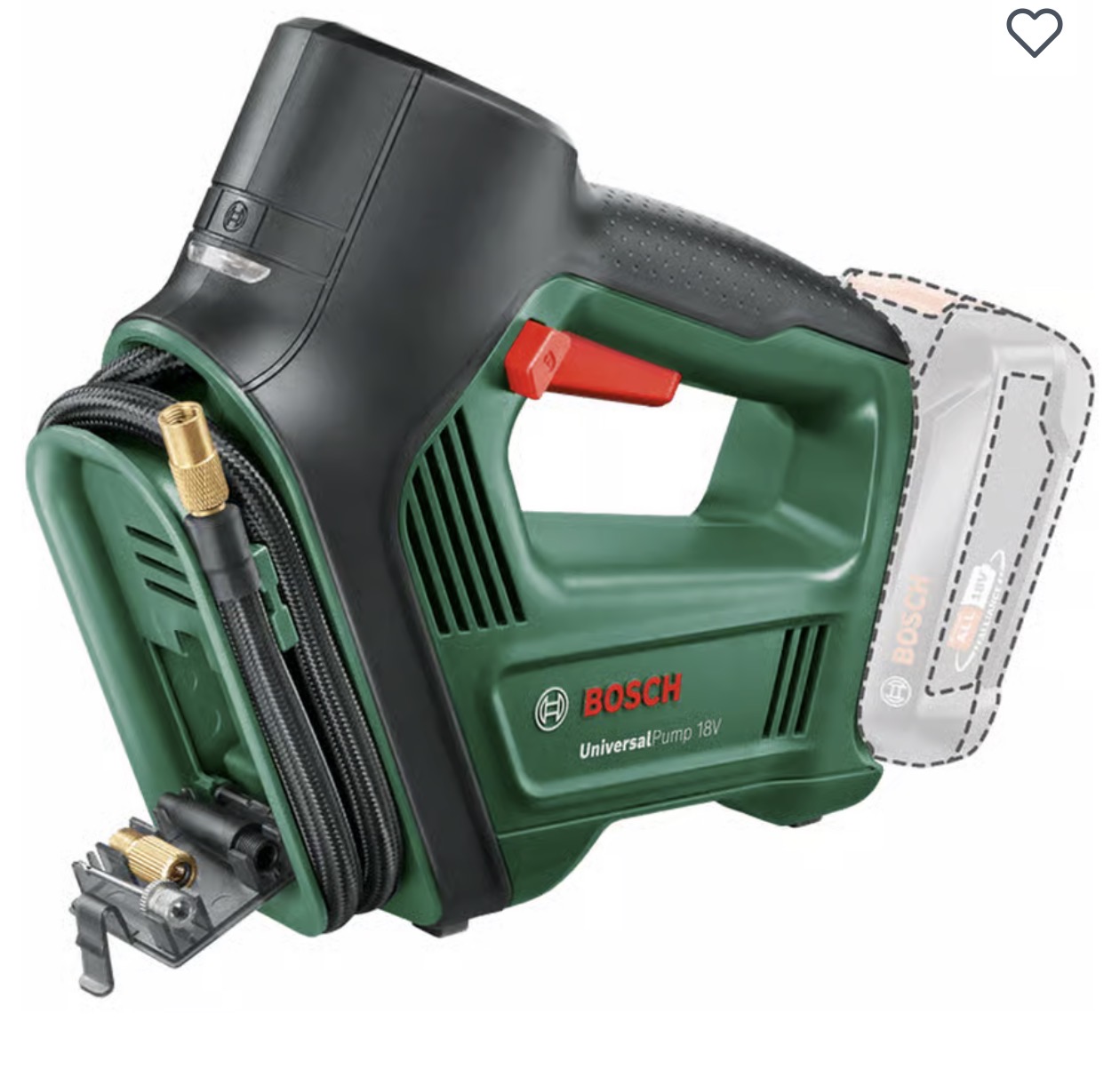 Bosch luftpumpe / kompressor 18v til bil, sykkel og baller