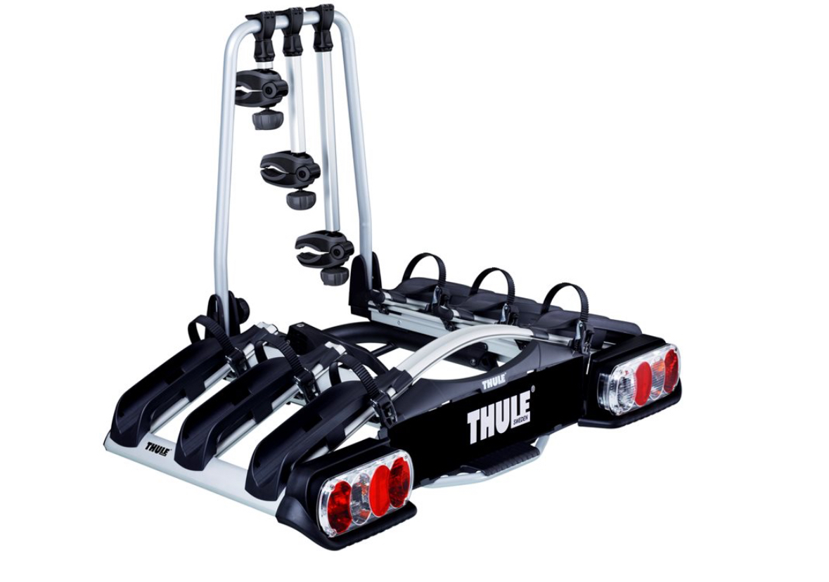 3 cyklar - thule cykelhållare med lås 
