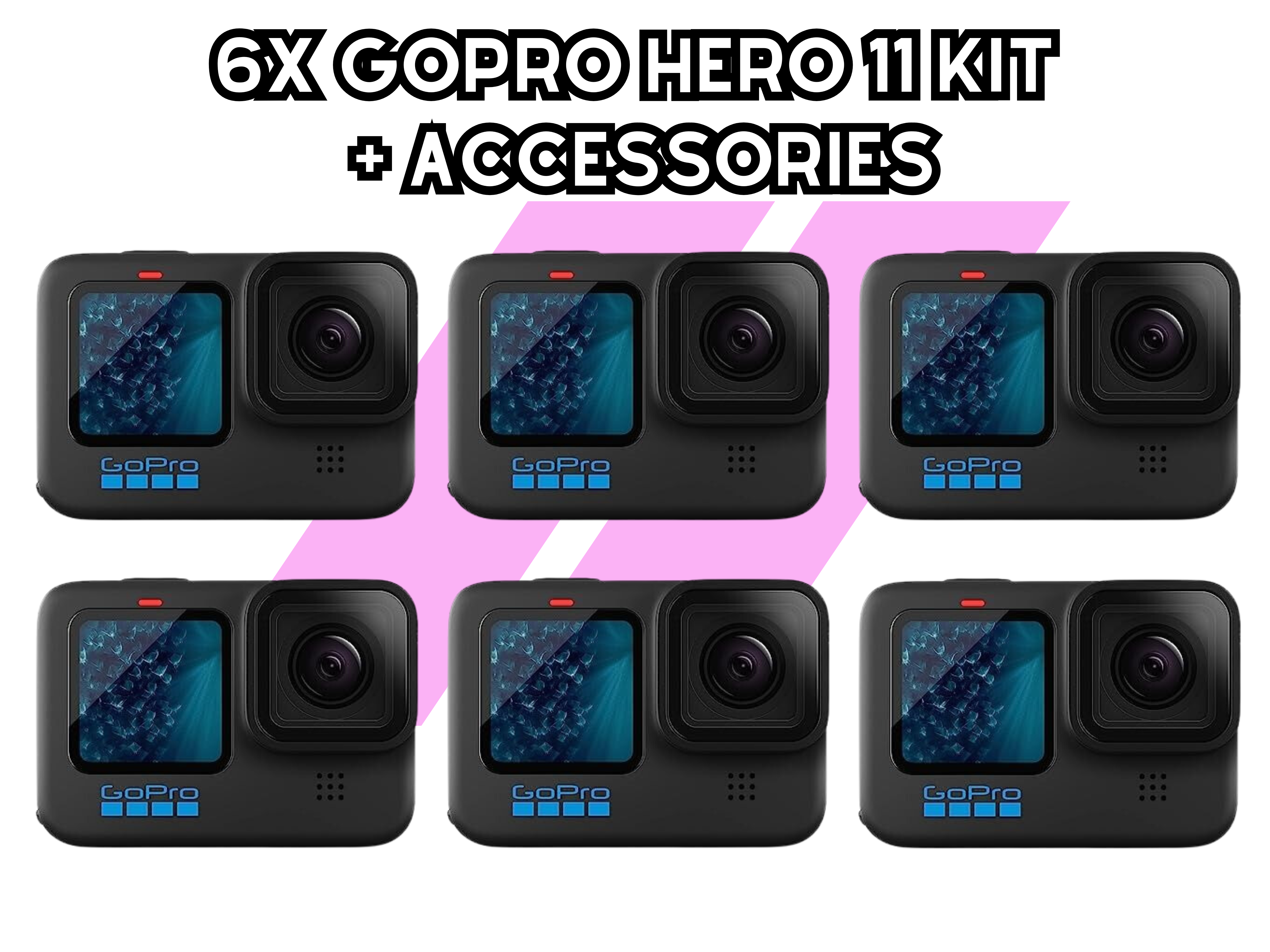 6x gopro hero 11 kit + accessories