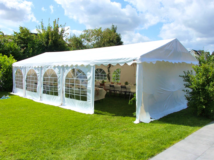 Festtelt 5x10 m evt. med gulv
