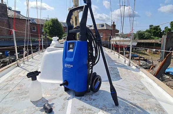     nilfisk pressure washer hire | includes drain & pipe cleaning attachment