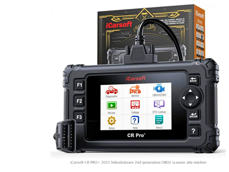 Icarsoft cr pro+ felkodsläsare 2nd generation obd2 scanner alla märken