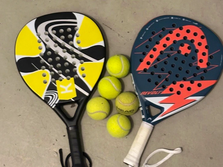 Padelracket x2 m/baller