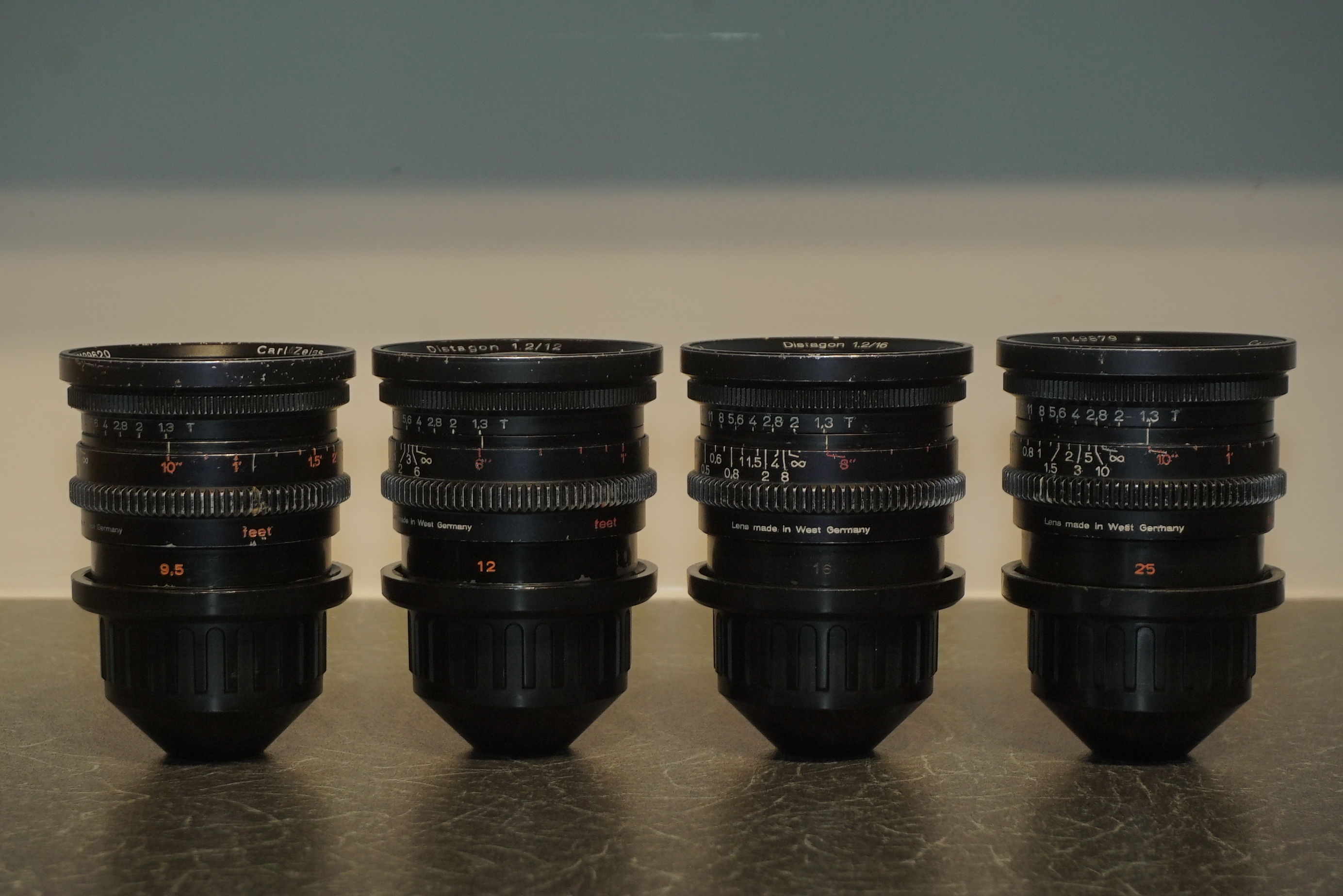 Carl zeiss super16 mark ii lens set (pl mount) | 9.5mm, 12mm, 16mm, 25mm