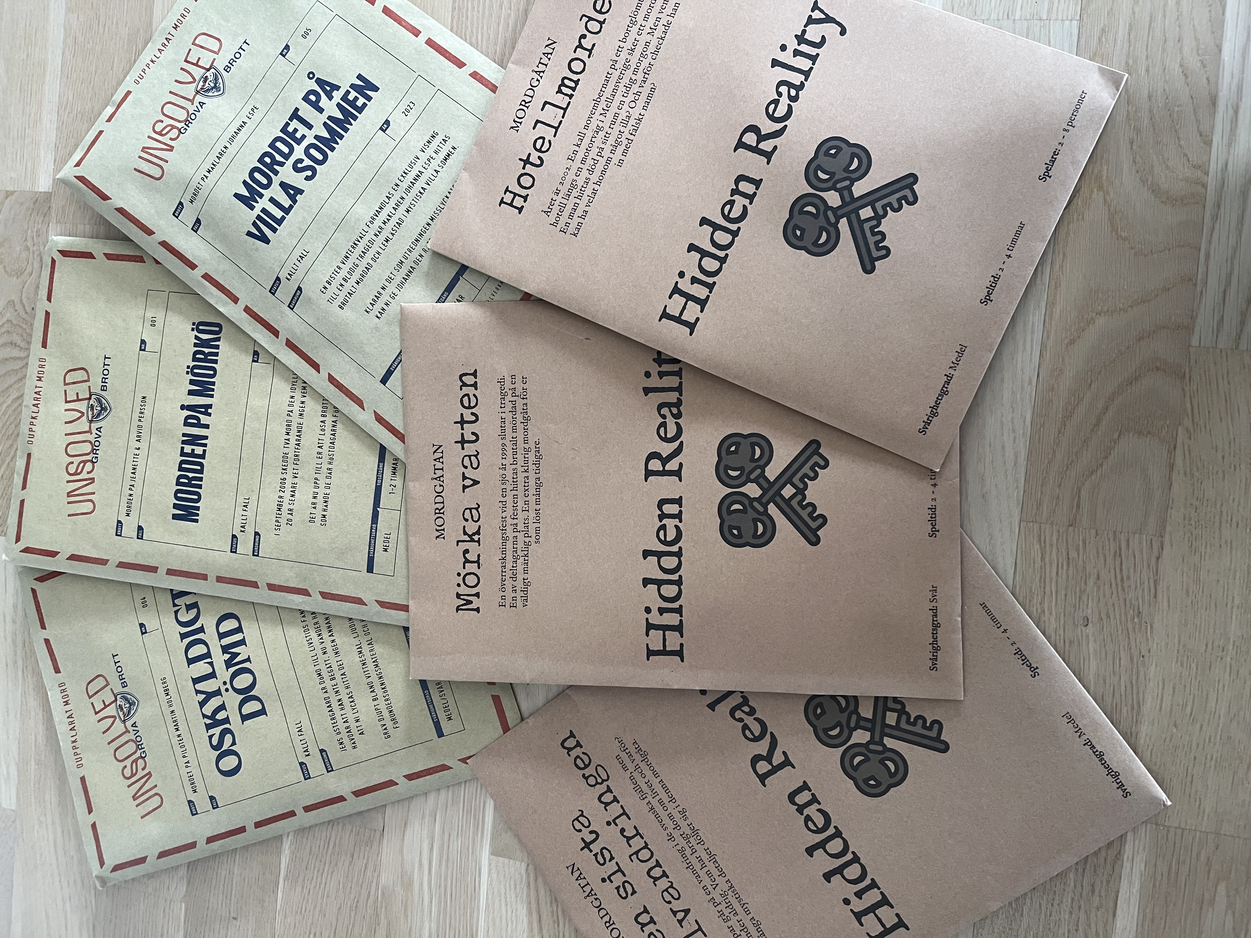 Partypaket crime-mordgåtor 6st