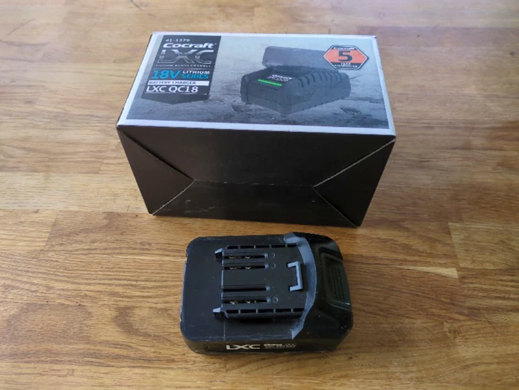 Cocraft lxc 18 v batteri och batteriladdare