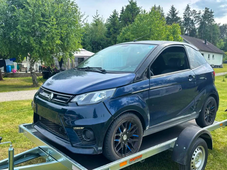 Släp för mopedbil multitrailer utv atv ligier aixam chatenet 750kg b körkort öppet släp flaksläp