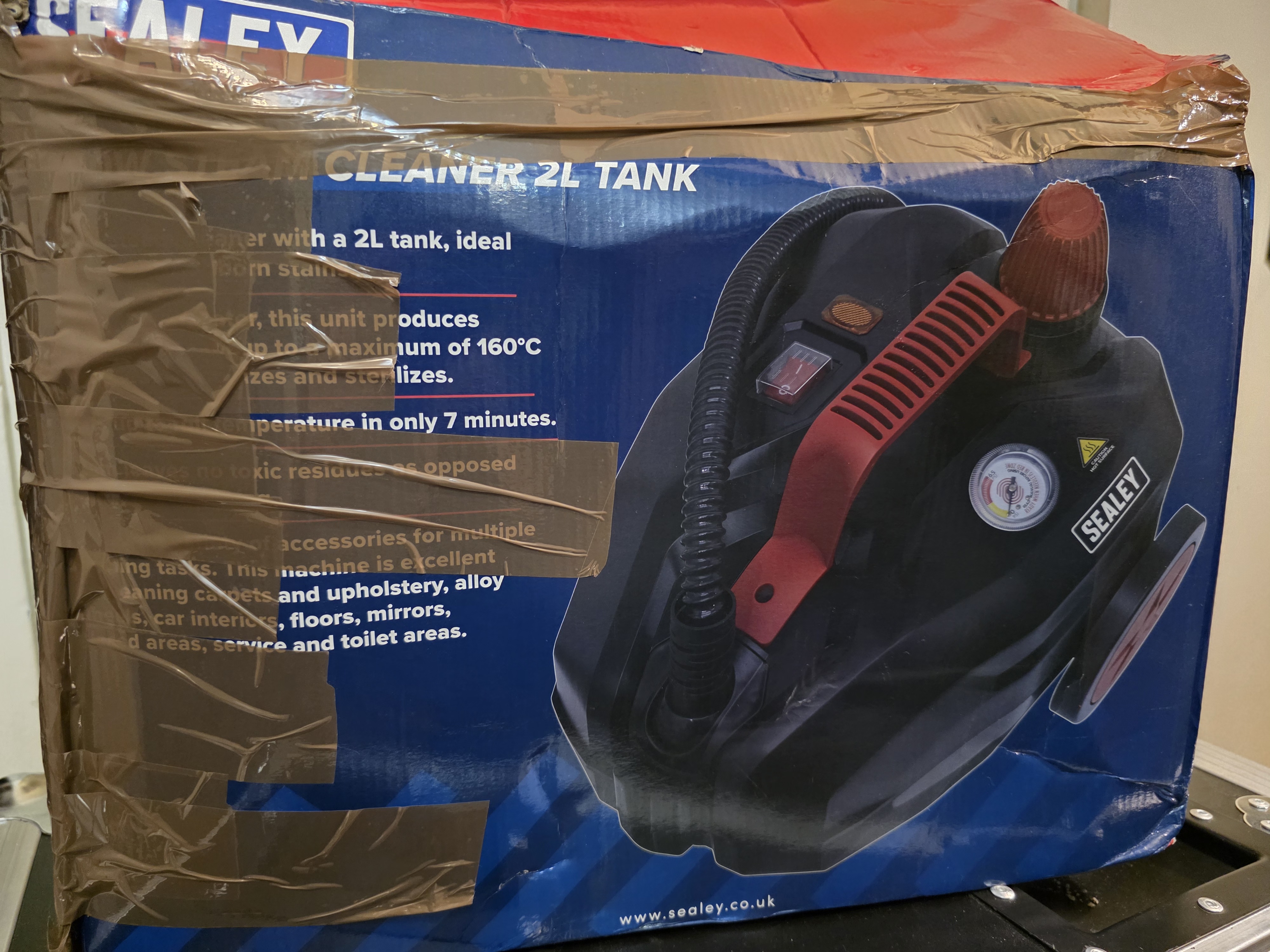 Sealey steam cleaner 2000w 2l tank 