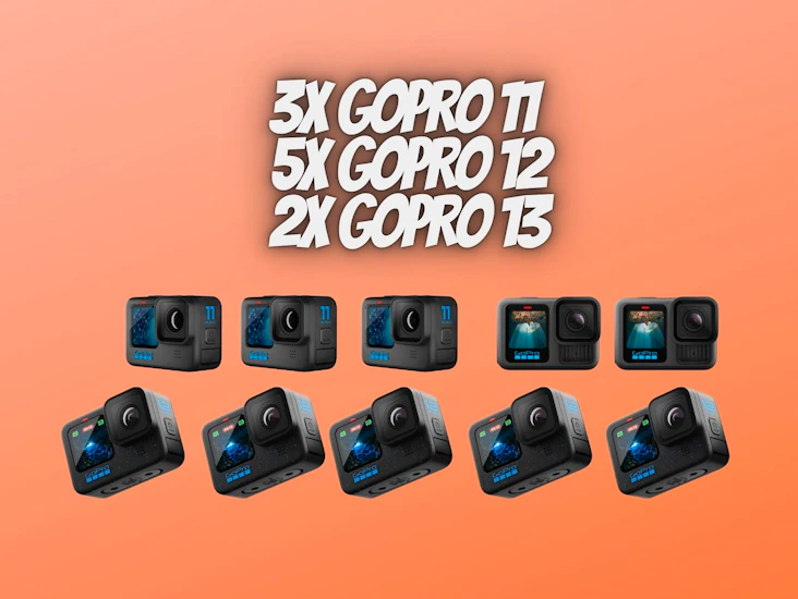 10x gopro (3x gopro 11 + 5x gopro 12 + 2x gopro 13)