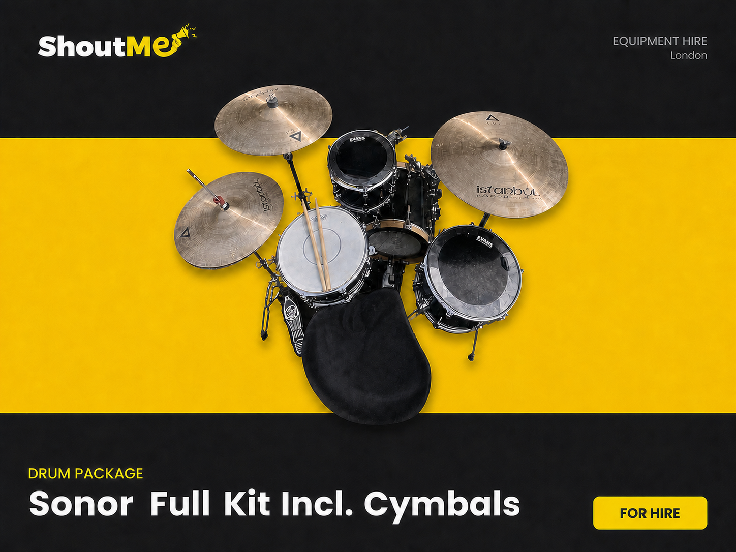 Drum kit - sonor full kit incl. cymbals