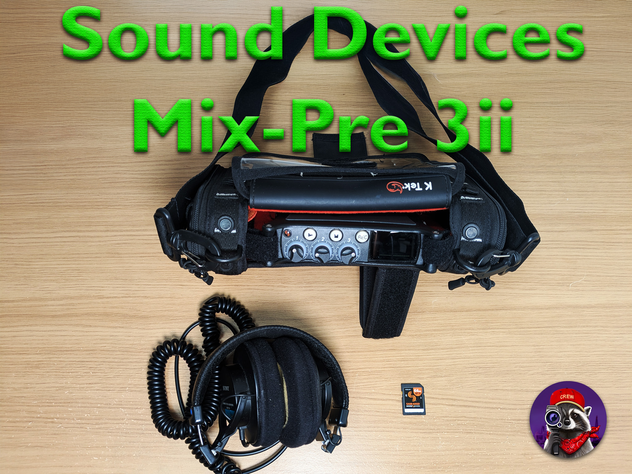 Sound devices mix pre 3 ii (with headphones, battery and sd card)