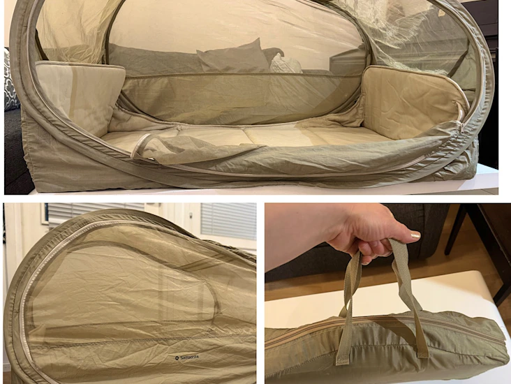 Retkivuode / hyttysverkollinen matkasänky/ vauvan teltta