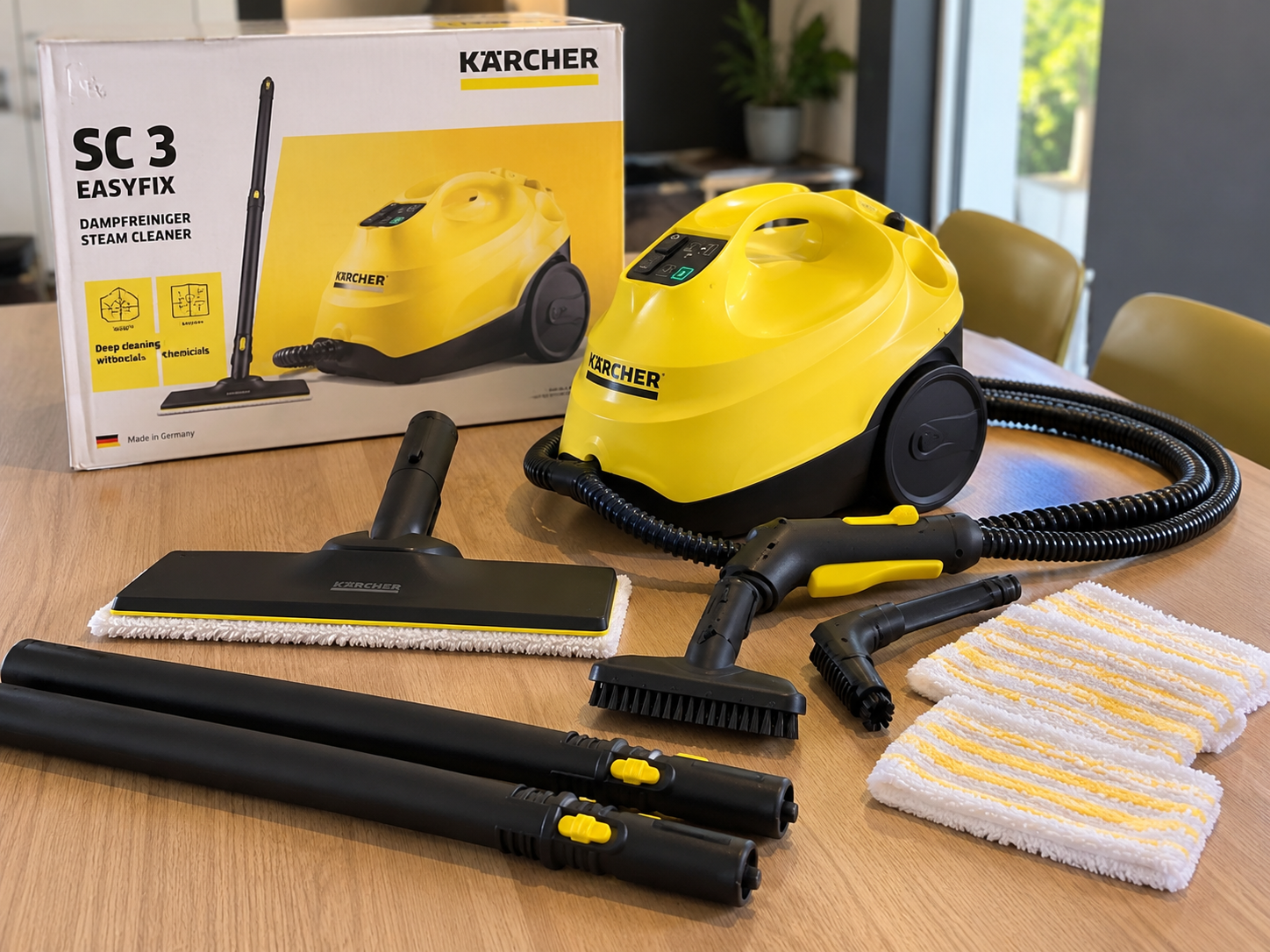 Kärcher sc 3 easyfix dampvasker – komplett med tilbehør