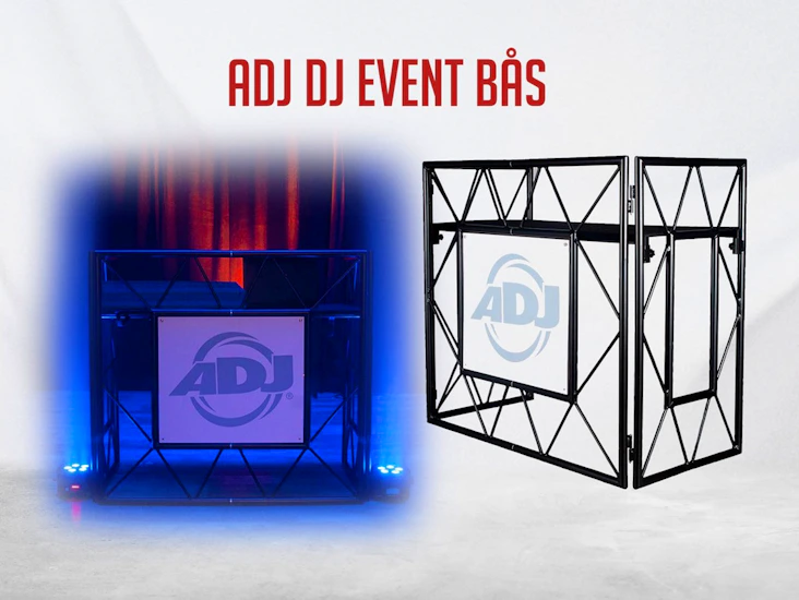 Adj pro event table ii, matt svart dj bås