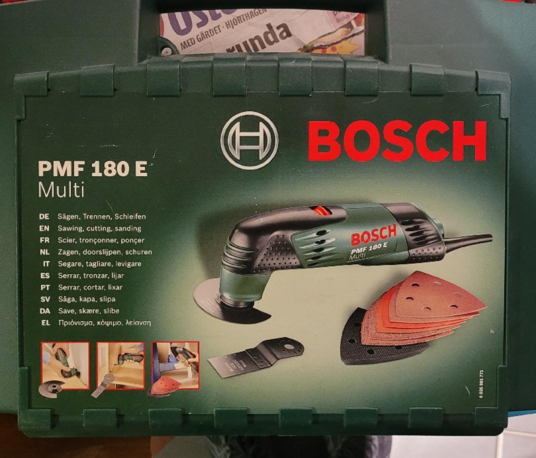 Multiverktyg, såga, kapa, slipa.