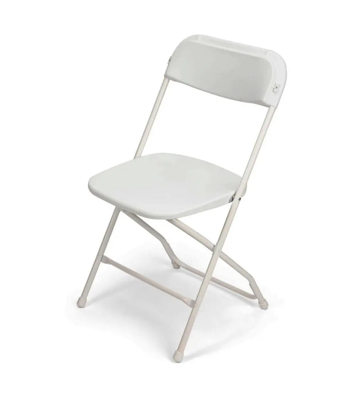 White folding chairs for rent